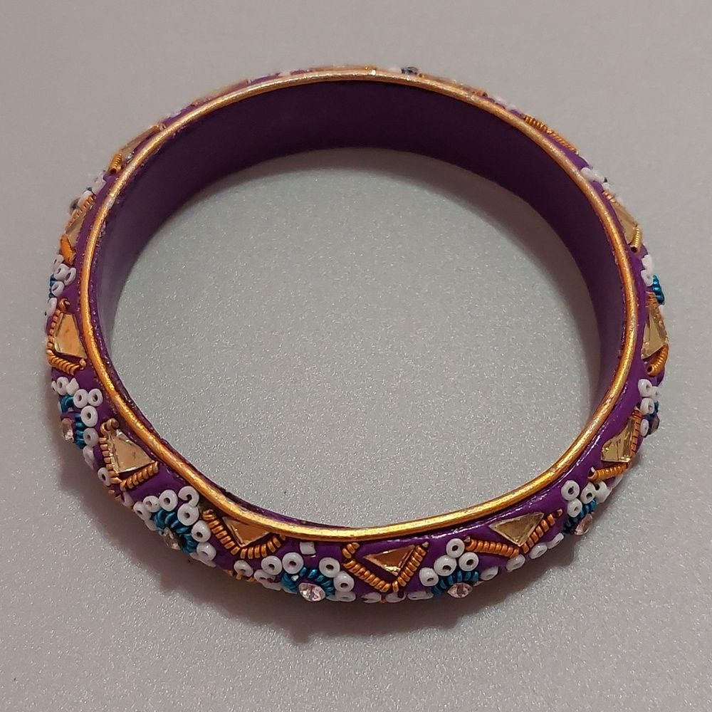 Handmade Indian Beaded Bangle Bracelet